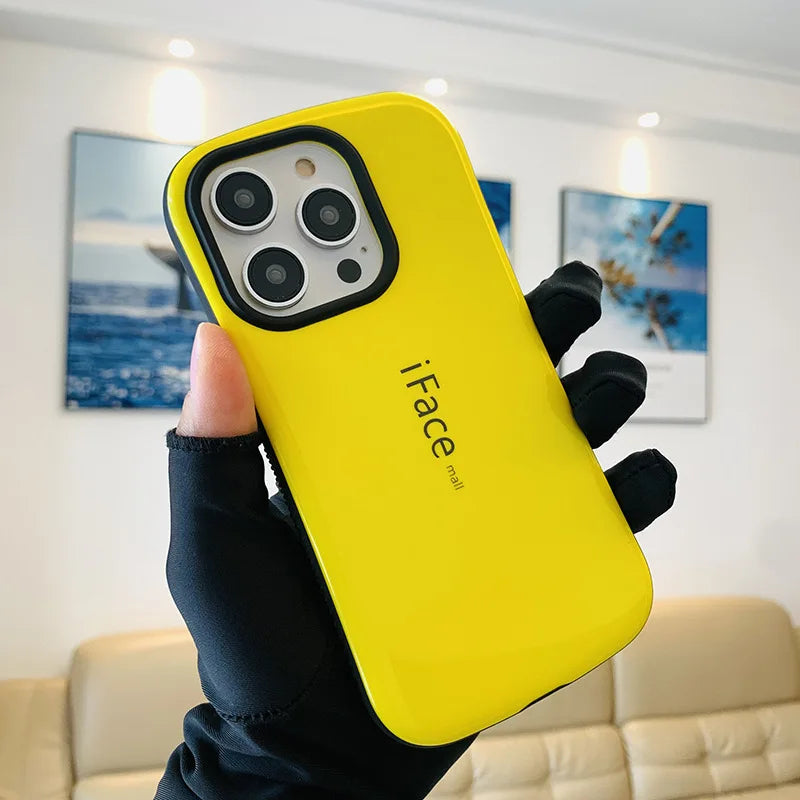 Shockproof Phone Case For iPhone 15 Pro Max 14 PLUS 12 11 13 Mini Iface Mall Curve Plastic Armor Anti-Skid Smooth Back Cover