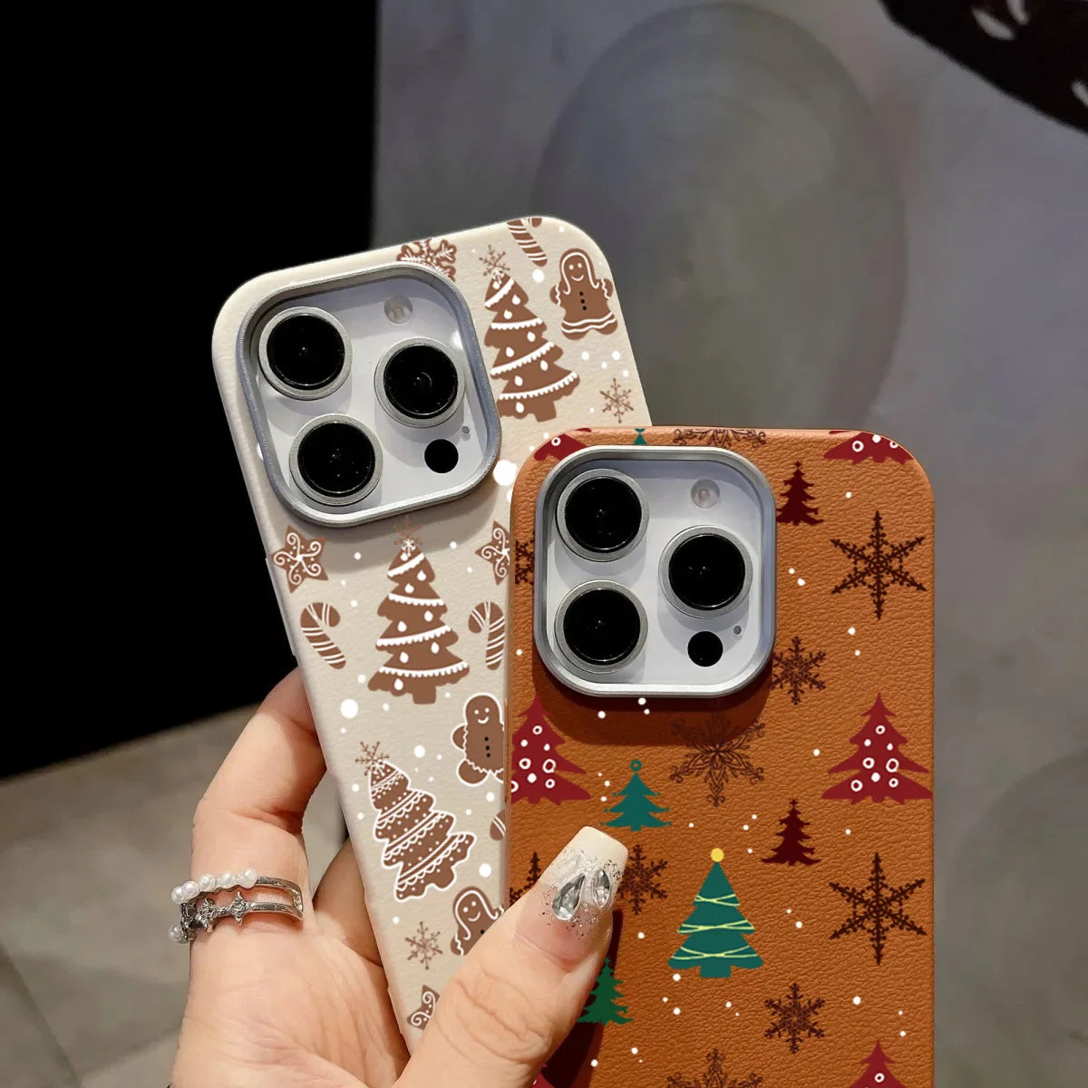 Christmas Tree Graphic Phone Case For iPhone 17 16 15 14 13 12 11 Pro Max X XR XS SE2 8 7 Plus Pro Air Matte Leather Back Cover