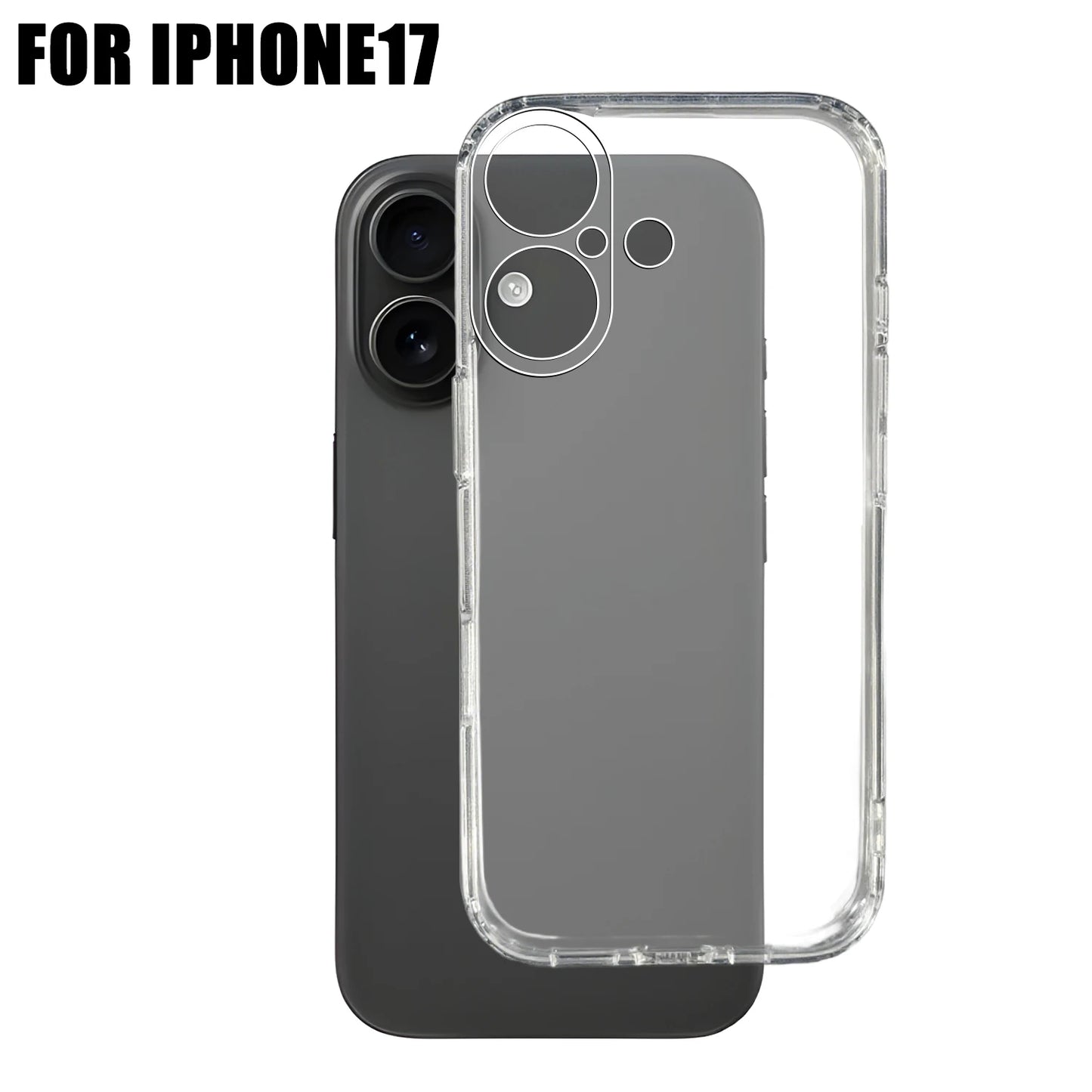 17Pro Shockproof Phone Cases Transparent Corner Protectors Phone Cover for IPhone 17/17 Air/17 Pro/17 ProMax Anti-scratch Case