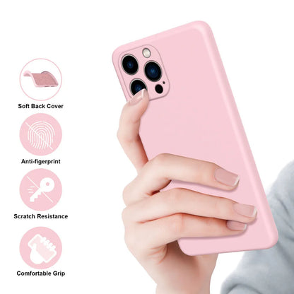 Liquid Silicone Phone Case For iPhone 11 12 13 mini 14 15 Pro Max 15 Plus Camera Protection Soft Cover Cases