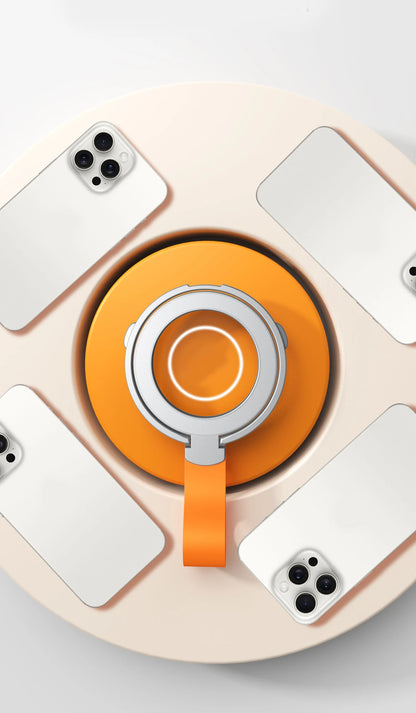 Strong Magnetic Phone Holder For iPhone 16 15 14 13 Series with Silicone Lanyard Dropproof Cover Magnetic 360° Rotatable Stand