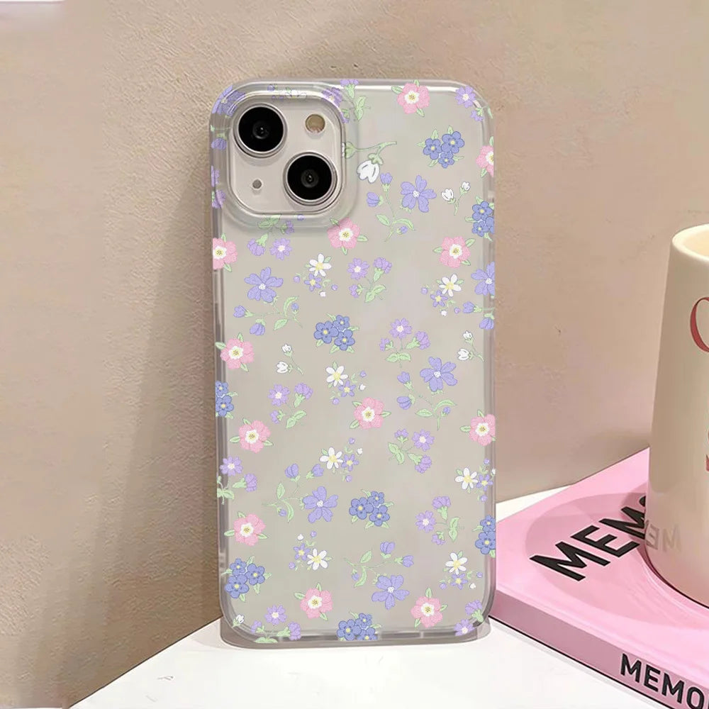 Flower Matte Case For iPhone 17 Cases iPhone 17 Air 16 Pro Max 12 14 11 13 15 Fundas Soft Shockproof Cover Leopard Phone Bumper