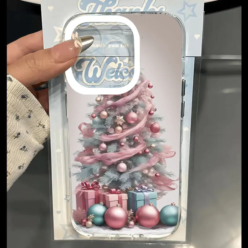 Christmas Tree Santa Claus Clear Phone Case For iPhone 16 Cases iPhone 17 Air 14 12 13 15 Pro Max XS X XR 8 7 Plus TPU Cover