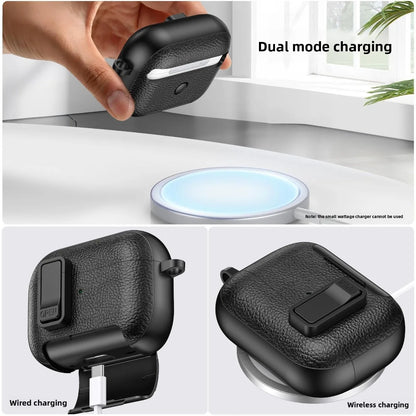 Can be used in mobile phone holders For AirPods Pro 3 Case Shockproof Protective Cover For AirPods 1 2 3 4 Pro Leather Bracket