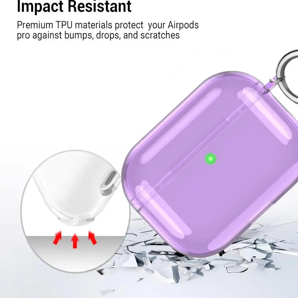 For AirPods Pro 3 Transparent Full Protective Shockproof Case Soft TPU Clear Headphone Cover With Keychain For Airpods Pro 3