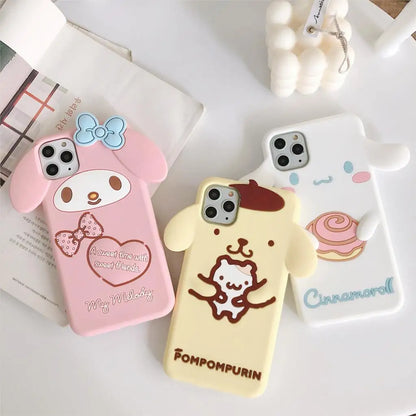 Cartoon My Melody Cinnamoroll Soft Silicone TPU Phone Cases For iPhone 14 13 12 11 15 Pro Max X XR XS Max 7 8 Plus Cover