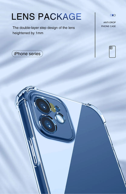 Air Bag Thick Shockproof Silicone Clear Phone Case For iPhone 16 Pro Case for iPhone 16 Plus 16Pro Max Transparent Cover Cases