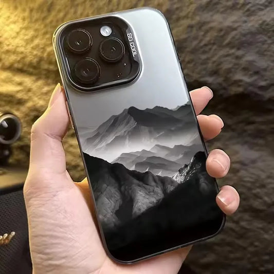 Phone Case For iPhone 16E Cases For iPhone 16 14 13 11 12 Pro Max 7 8 16 Plus XR XS X SE2 New Colorful Mountain View Print Cover