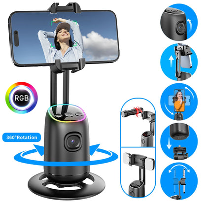 Auto Face Tracking Tripod,360°Rotation Tracking Gesture Control Stand,SmartPhone Camera
