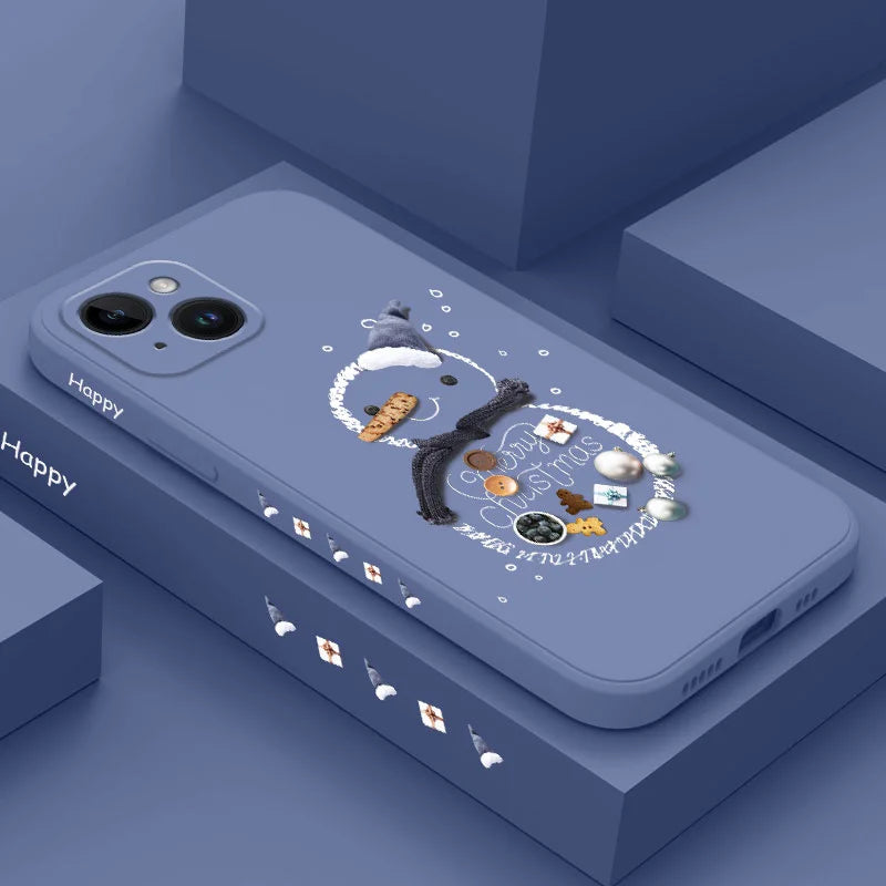 Christmas Motifs Phone Case For iPhone 17 Air 16 16E 15 14 13 12 11 Pro Max Mini X XR XS  8 7 Plus 6 6S Plus Cover