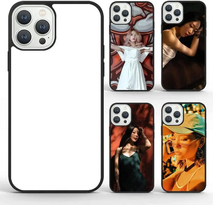sublimation blank phone cases for iphone 16 15 14 13 12 11 15 pro max Soft Rubber + Hard PC Anti-Slip Printable Heat Press