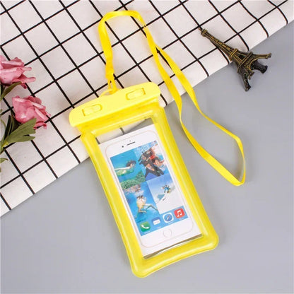 2025 Waterproof Swimming Mobile Phone Cases Macron AirBag Hanging Neck Cases Diving Skiing Phone Bag for All Phones 7 Inch