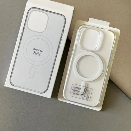 Original Animation Magnetic MagSafe Phone Case for iPhone 17 16pro max 14 15 Pro 13 16 Wireless Charge Transparent Hard PC Cover