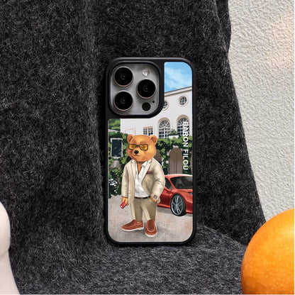 BARON FILOU bear phone case for iphone 16 15 14 13 12 11 pro max plus cover Luxury car fashion  funda sport Skiing cases carcasa