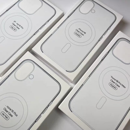 Original Animation Magnetic MagSafe Phone Case for iPhone 17 16pro max 14 15 Pro 13 16 Wireless Charge Transparent Hard PC Cover
