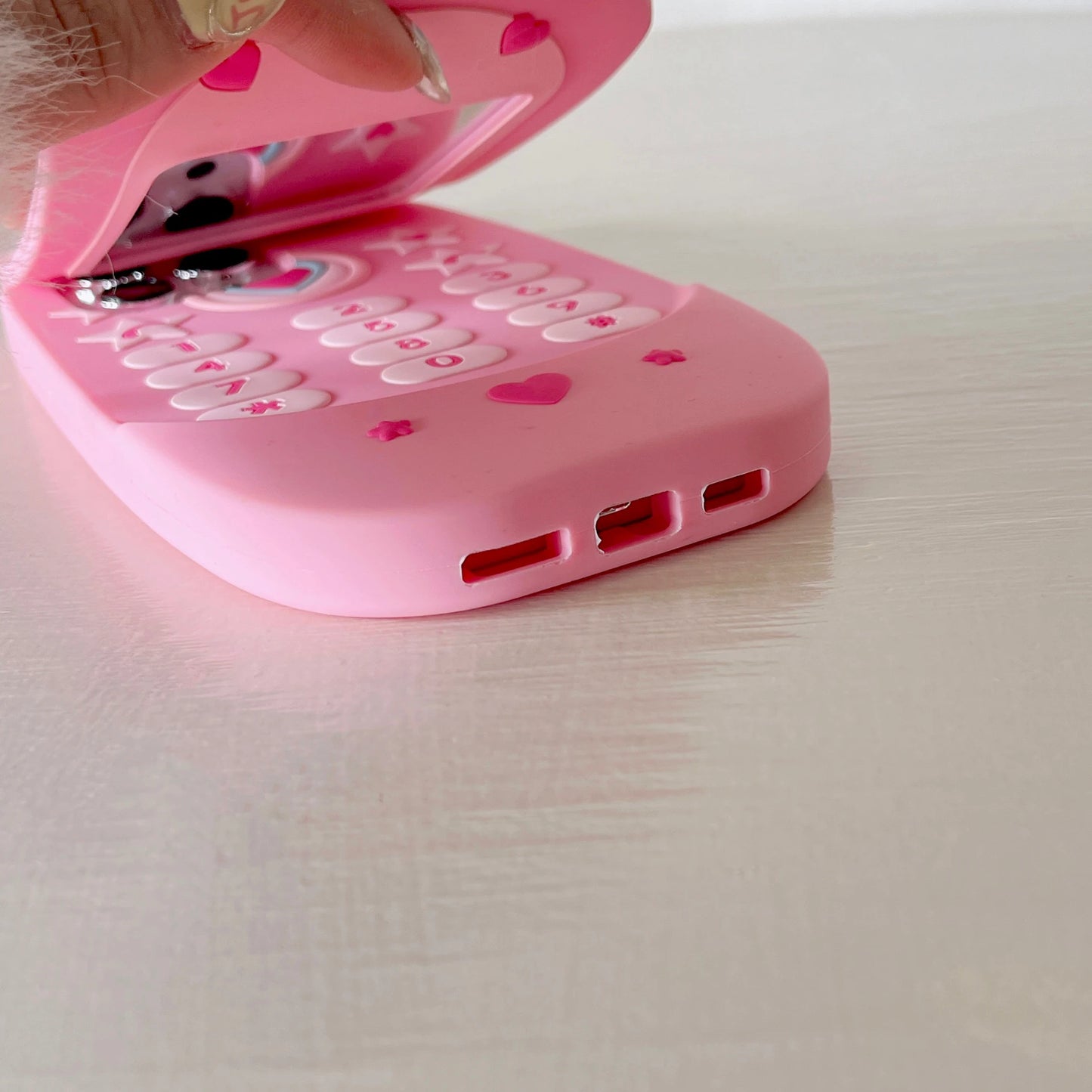 3D Phone Shaped Cellphone Case for iPhone 13 14 15 Pro Make up Mirror Soft Silicone Shockproof Cover Shell for iPhone 16 Pro Max