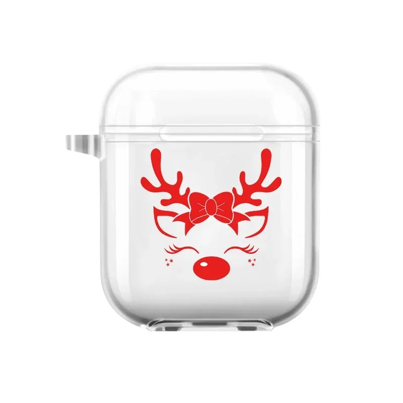 Christmas Santa Elk Earphone Case for Airpods 4th 3rd 2 Pro Shockproof Cover for Airpod 2 3 1 Protective Accessorie Shell Fundas