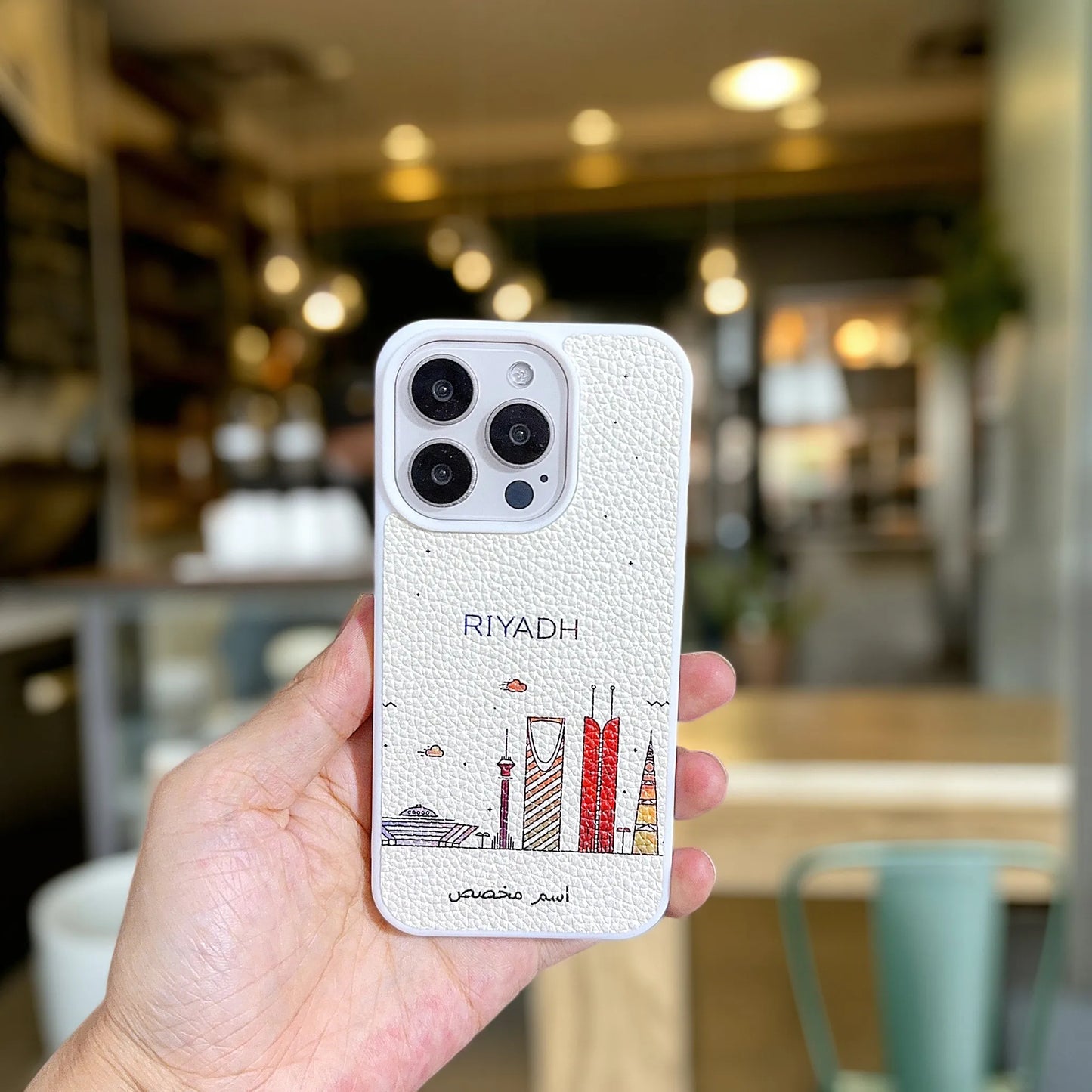 Personalized customized name phone case for iphone 17 16 15 14 plus 13 12 11 pro max cover Luxury Saudi Arabia funda city cases