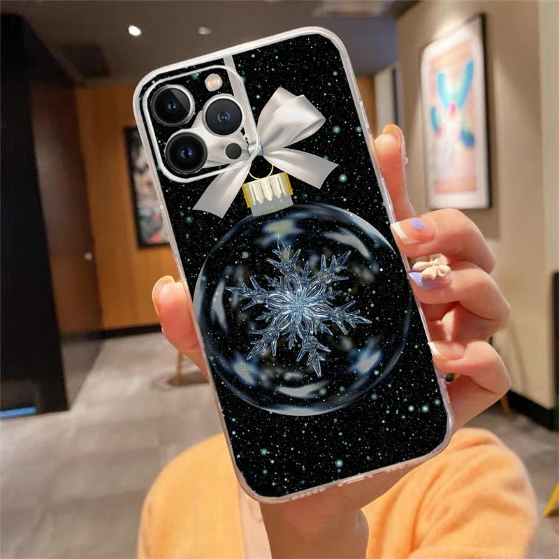 Christmas Santa Deer Snowman Phone Case For iphone 17 Pro Max Air 16 15 14 13 Pro Max 15 16 Pro 15Plus