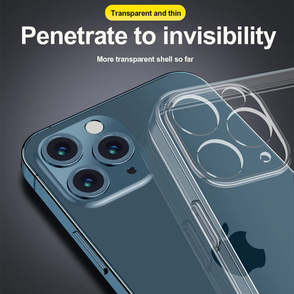 Transparent Phone Case For iPhone 11 12 13 14 15 Pro Max Case Silicone Soft Cover For iPhone  X XS Max XR 8 7 Plus Back Cover