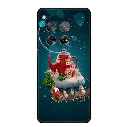 Christmas Phone Cases For Oneplus 12 12R 13 Case Black TPU Silicone For OnePlus 13 5G  TPU Protective Soft Cover 1+12 1+12R 1+13