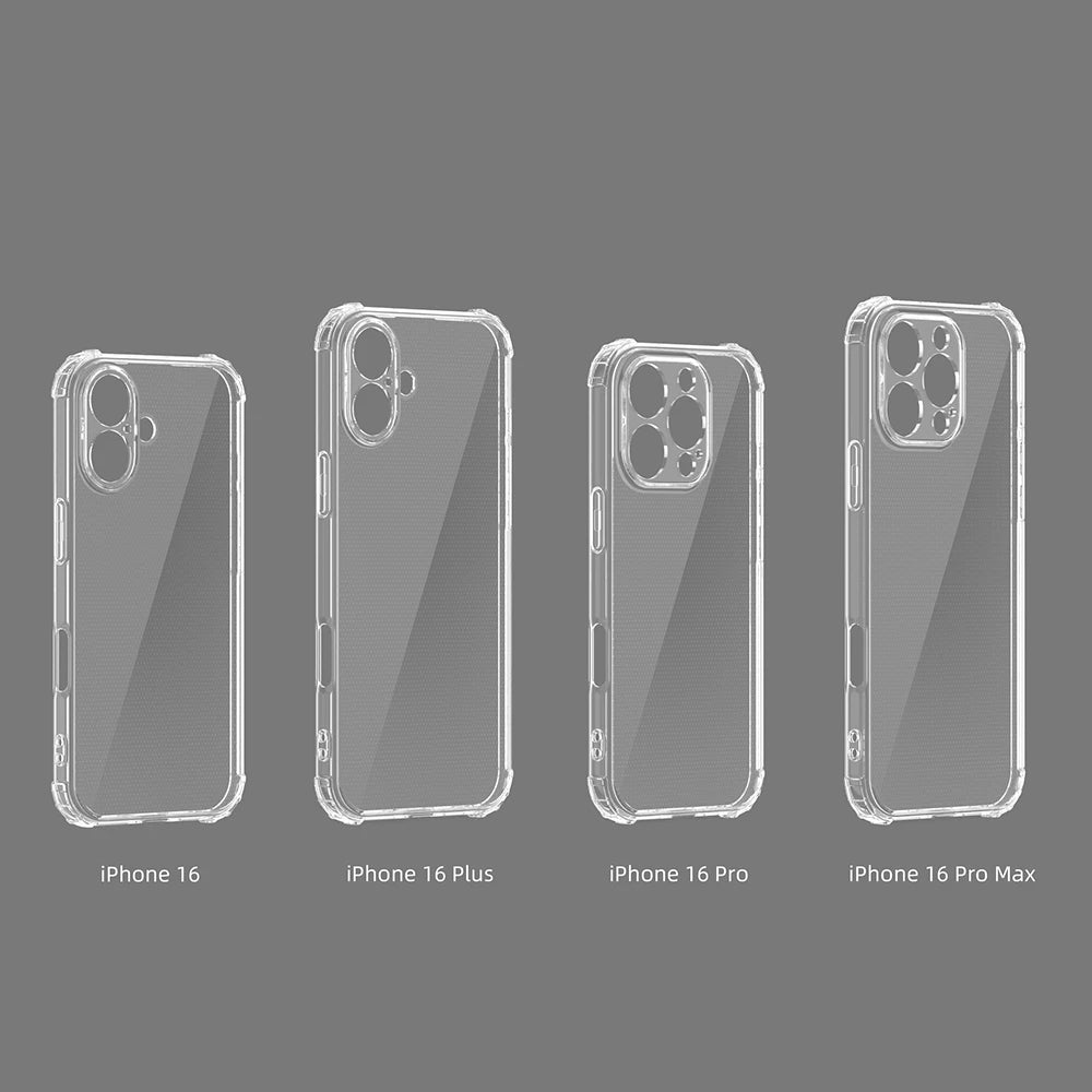 Air Bag Thick Shockproof Silicone Clear Phone Case For iPhone 16 Pro Case for iPhone 16 Plus 16Pro Max Transparent Cover Cases