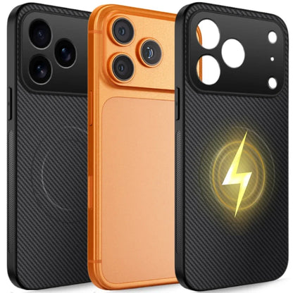 Magnetic Carbon Fiber Phone Case For iPhone 17 Pro Max 17Pro 17Air Cases For Magsafe Wireless Charge Protective Shell Back Cover