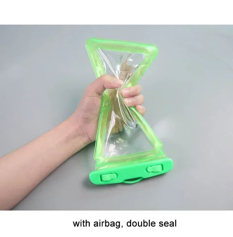 2025 Waterproof Swimming Mobile Phone Cases Macron AirBag Hanging Neck Cases Diving Skiing Phone Bag for All Phones 7 Inch