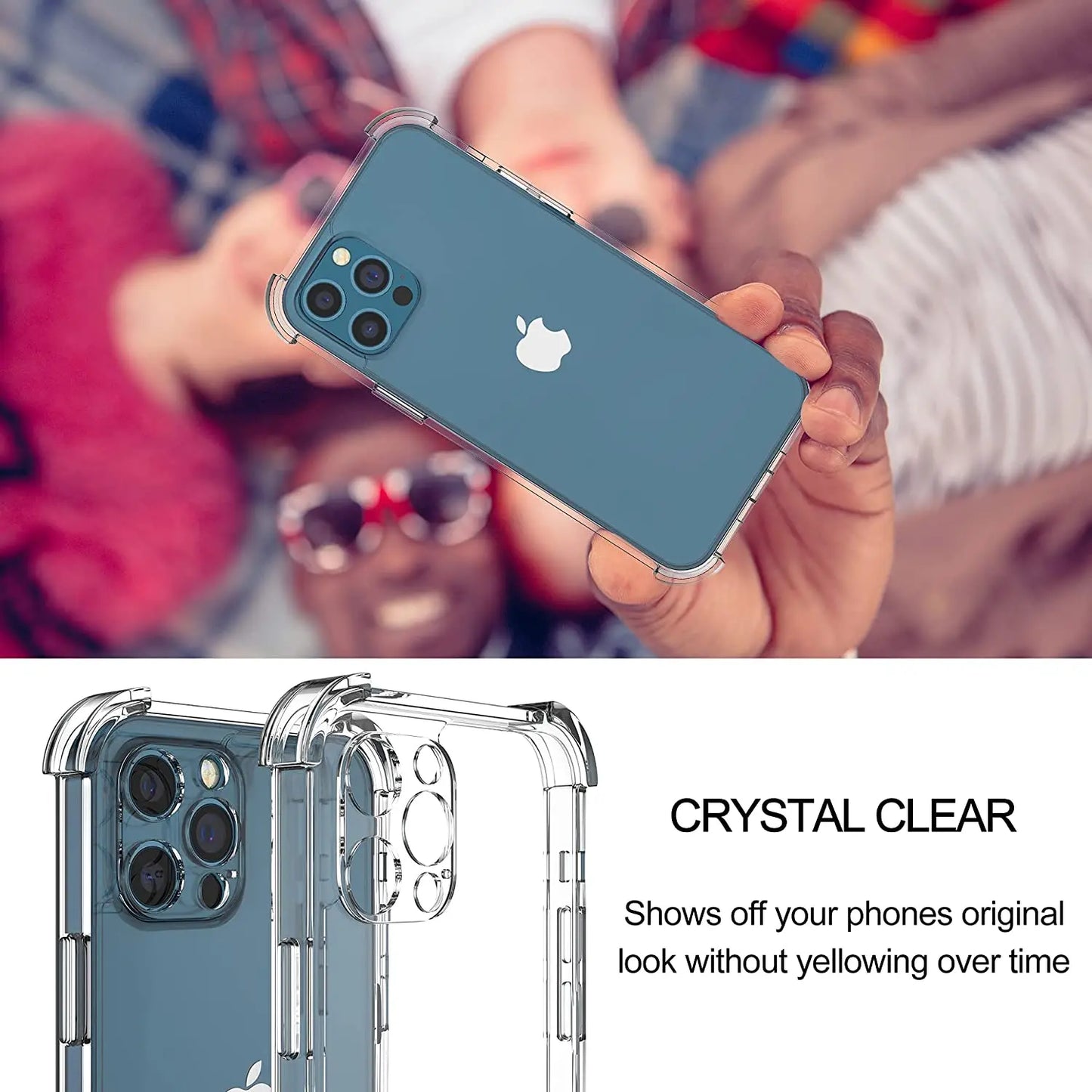 Air Bag Thick Shockproof Silicone Clear Phone Case For iPhone 16 Pro Case for iPhone 16 Plus 16Pro Max Transparent Cover Cases