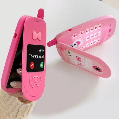 3D Phone Shaped Cellphone Case for iPhone 13 14 15 Pro Make up Mirror Soft Silicone Shockproof Cover Shell for iPhone 16 Pro Max