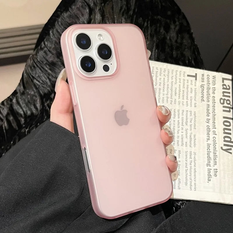 Fashion Soft Matte Candy Phone Case For iPhone 16 15 14 13 12 11 Pro Max X XS Max 8 7 Plus SE Transparent Bumper Cases Cover