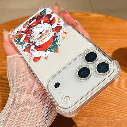 Christmas Tree Gifts Phone Case For iPhone Air 17 Pro 16 15 Pro Max 14 13 12 Pro 11 Shockproof Soft Silicone Transparent Cover