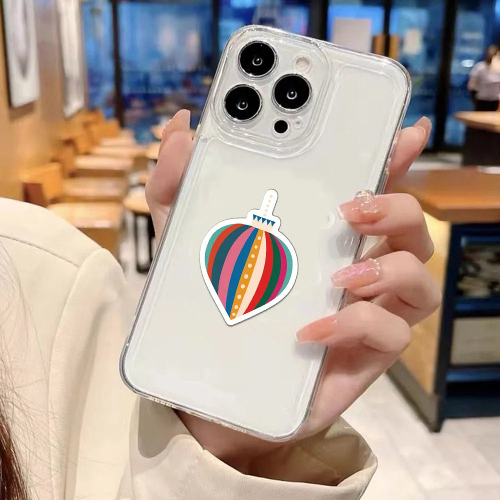 64PCS Creative Christmas Cute Cartoon Stickers Phone Case Decoration DIY Notebook Water Cup Phone Case Personalized Stickers