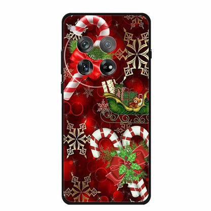Christmas Phone Cases For Oneplus 12 12R 13 Case Black TPU Silicone For OnePlus 13 5G  TPU Protective Soft Cover 1+12 1+12R 1+13