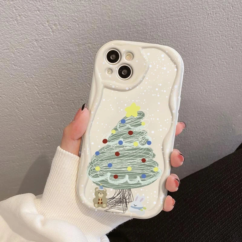 Christmas Tree Phone Case For iPhone 17 Pro Max Cases iPhone 16 11 12 14 13 15 16E 17 Air XS X XR 7 8 Plus Shockproof Soft Cover