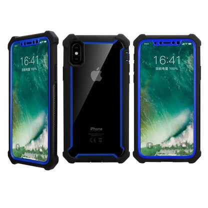 Heavy Duty Protection Urban Doom Armor PC+TPU Case for iPhone 16 15 14 13 12 11 Pro Max Plus Transparent Shockproof Cover