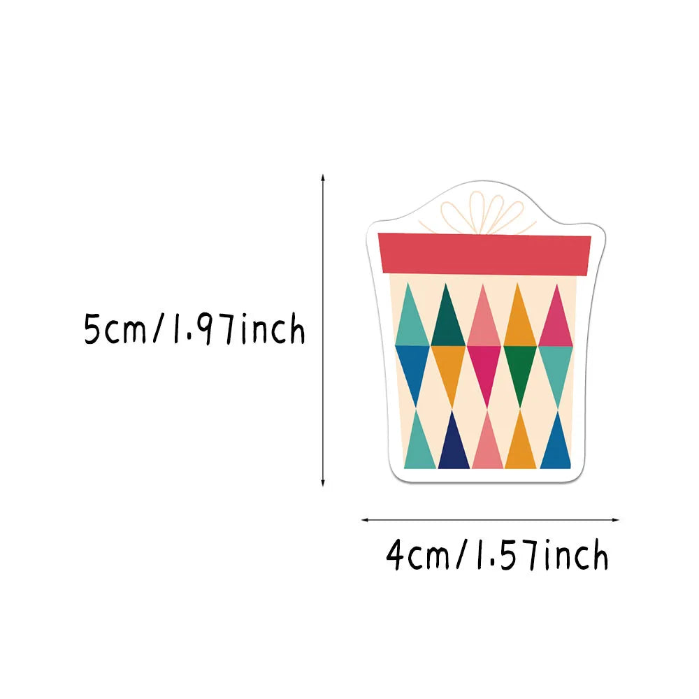 64PCS Creative Christmas Cute Cartoon Stickers Phone Case Decoration DIY Notebook Water Cup Phone Case Personalized Stickers