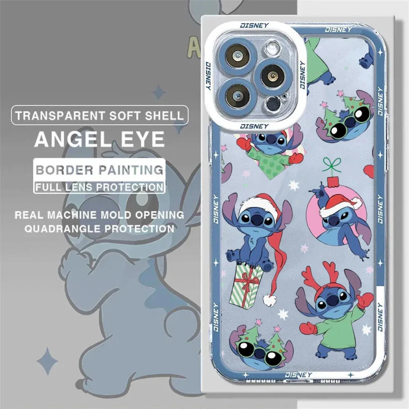Christmas Stitch Cute Phone Case For IPhone 17 Air 16 14 12 11 Pro Max 15 Plus 13 Mini 16E Cool Simple Full Protection Cover