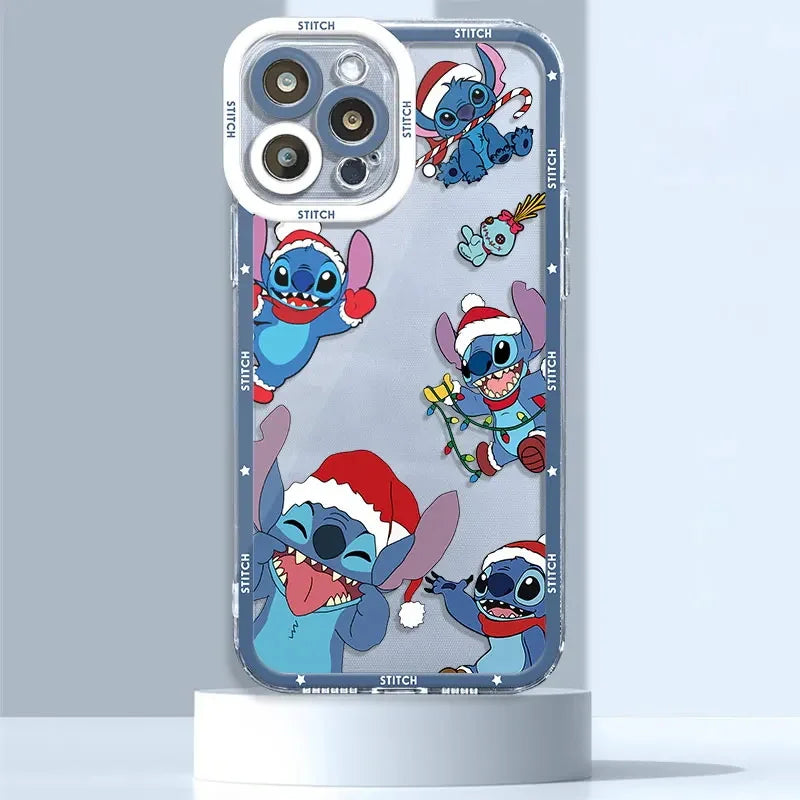 Christmas Stitch Cute Phone Case For IPhone 17 Air 16 14 12 11 Pro Max 15 Plus 13 Mini 16E Cool Simple Full Protection Cover