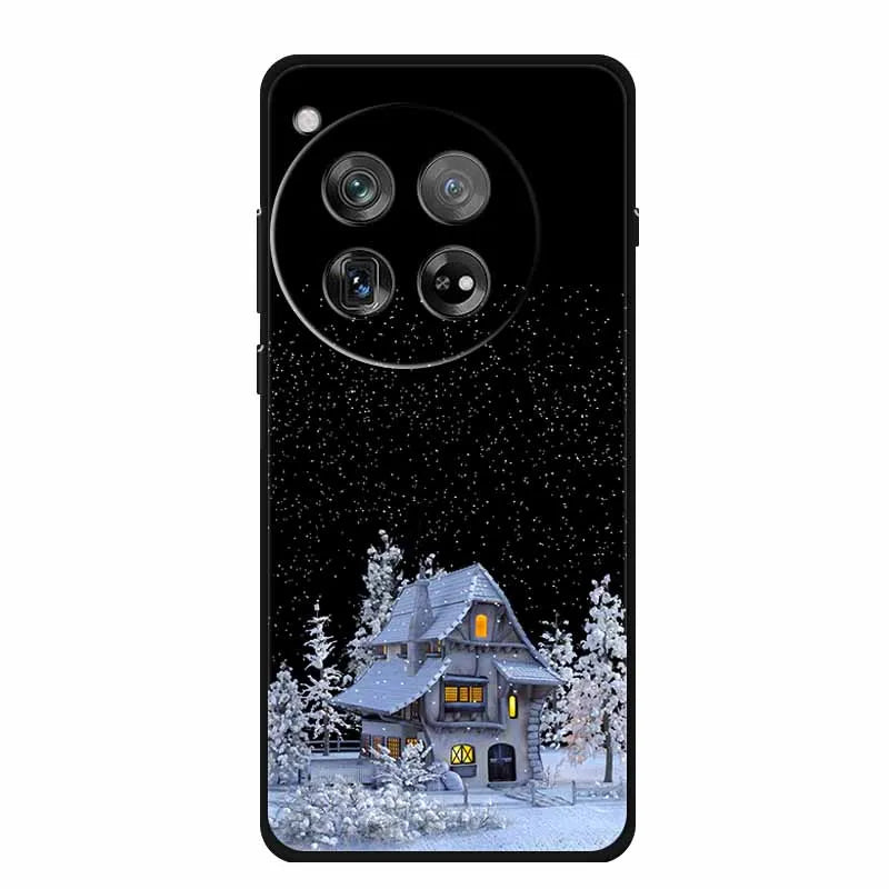 Christmas Phone Cases For Oneplus 12 12R 13 Case Black TPU Silicone For OnePlus 13 5G  TPU Protective Soft Cover 1+12 1+12R 1+13