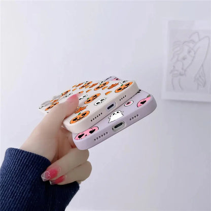 Pumpkin Halloween Happy Phone Case For iPhone 17 16 15 14 13 12 11 Pro Max Cases For iPhone 17 Air 16 Plus 16E XS Silicone Cover