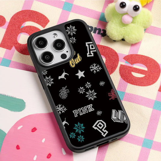 cute dog pink colour phone case for iphone 16 15 14 plus 13 12 11 pro max cover Luxury Anti drop funda Flower cases carcasa