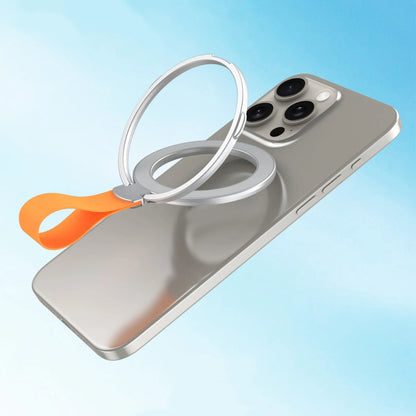Strong Magnetic Phone Holder For iPhone 16 15 14 13 Series with Silicone Lanyard Dropproof Cover Magnetic 360° Rotatable Stand