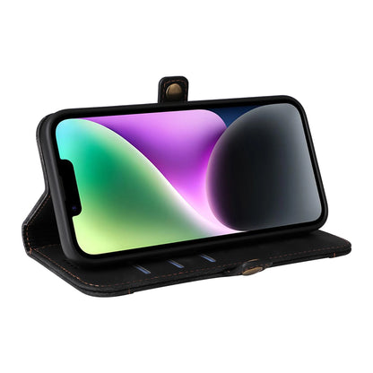 Business Leather Cases for iPhone 16 15 14 13 12 11 Pro Max Plus mini XS XR SE 2020 2022 16e Case Cover coque Flip Wallet Phone