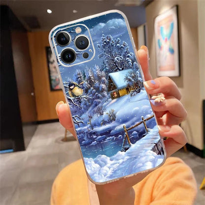 Christmas Santa Deer Snowman Phone Case For iphone 17 Pro Max Air 16 15 14 13 Pro Max 15 16 Pro 15Plus