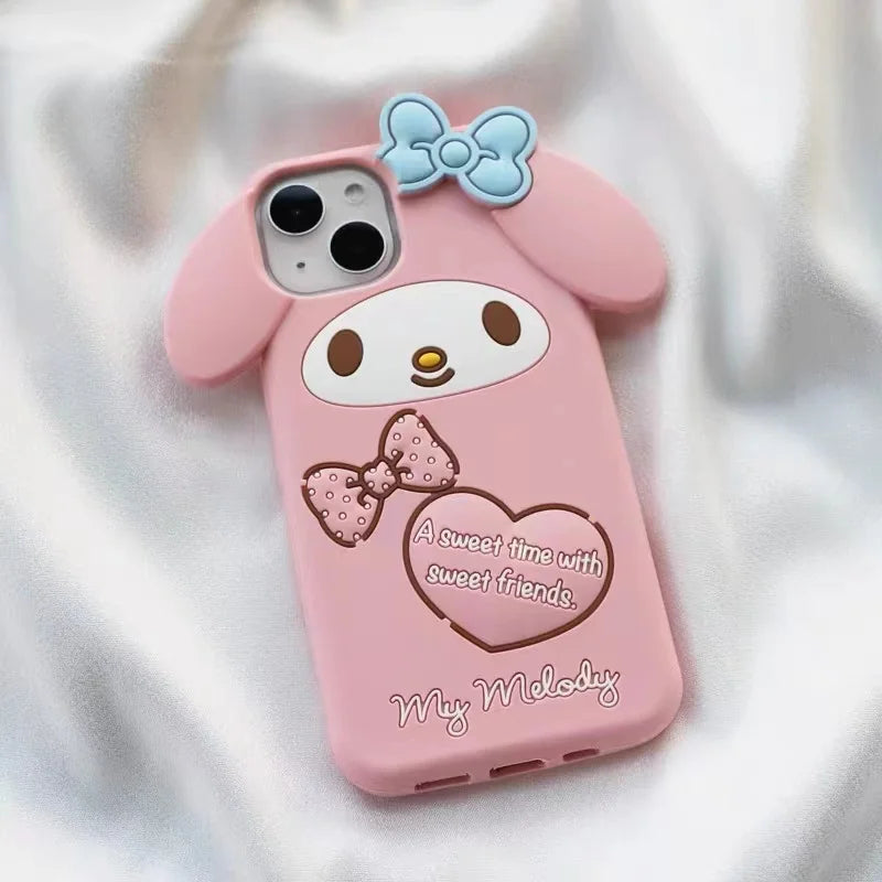 Cartoon My Melody Cinnamoroll Soft Silicone TPU Phone Cases For iPhone 14 13 12 11 15 Pro Max X XR XS Max 7 8 Plus Cover