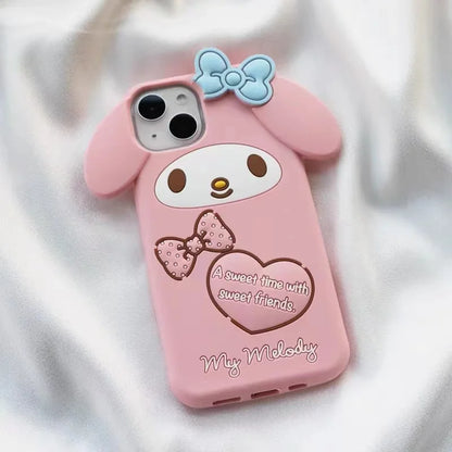 Cartoon My Melody Cinnamoroll Soft Silicone TPU Phone Cases For iPhone 14 13 12 11 15 Pro Max X XR XS Max 7 8 Plus Cover