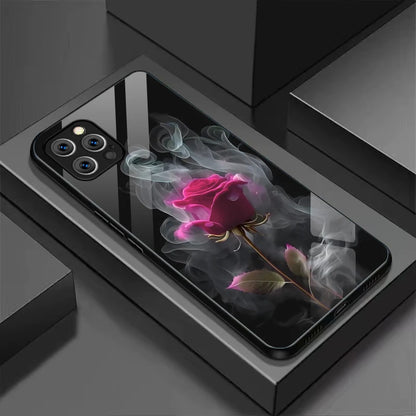 Suitable For [iPhone 11 12 13 14 15 16 Pro Max Plus Mini] Glass Phone Case Cover,Protect Soft Cover Cases