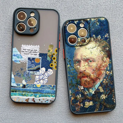 Art Painting Phone Cases For iPhone 11 12 13 14 15 16 Pro Max 15 14 Plus 13 12 Mini X XS XR 7 8 Plus SE2 Shockproof Case Cover