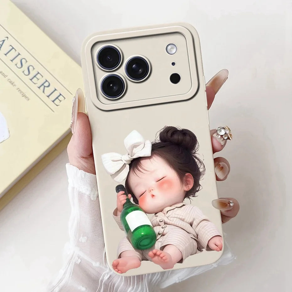 Cutie case for iPhone 17 Pro Max 17 Air Soft Silicone Shockproof Cases For iPhone17 17Pro 17Air Covers Bumpers